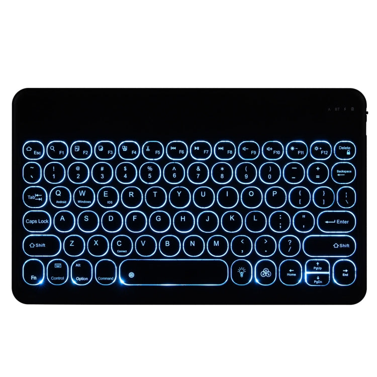 For Lenovo Pad Plus 11 inch TB-J607F / Tab P11 11 inch TB-J606F / Pad 11 inch YAM12 Backlight Style Lambskin Texture Detachable Round Keycap Bluetooth Keyboard Leather Tablet Case with Holder(Dark Green) by buy2fix