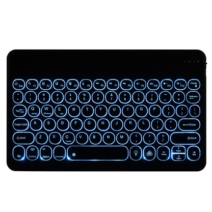 For Lenovo Pad Plus 11 inch TB-J607F / Tab P11 11 inch TB-J606F / Pad 11 inch YAM12 Backlight Style Lambskin Texture Detachable Round Keycap Bluetooth Keyboard Leather Tablet Case with Holder(Dark Green) by buy2fix