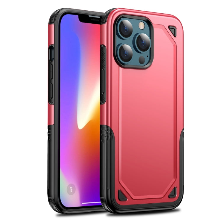 For iPhone 13 Pro Shockproof Rugged Armor Protective Case (Red) by buy2fix