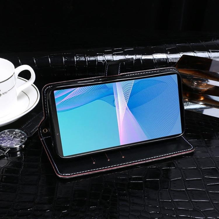 For Sony Xperia 10 III idewei Crocodile Texture Horizontal Flip Leather Case with Holder & Card Slots & Wallet(Dark Blue) - Sony Cases by idewei | Online Shopping UK | buy2fix