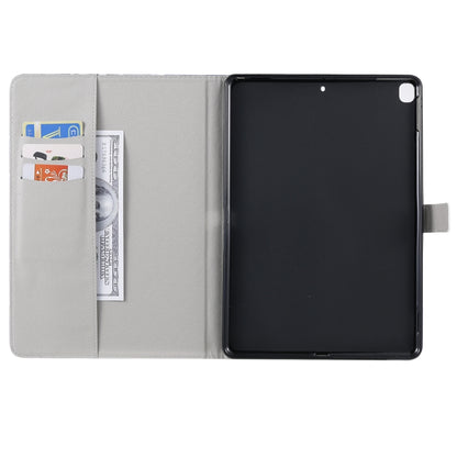 For iPad 10.2 / Pro 10.5 / Air 2019 3D Colored Drawing Horizontal Flip Leather Case with Holder & Card Slots & Wallet & Sleep / Wake-up Function(Black Butterfly) - iPad Air (2019) Cases by buy2fix | Online Shopping UK | buy2fix