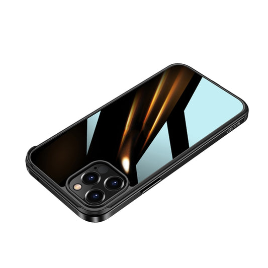 For iPhone 12 mini SULADA  Aviation Aluminum Frame Nano Glass TPU Case(Black) - iPhone 12 / 12 Pro Cases by SULADA | Online Shopping UK | buy2fix