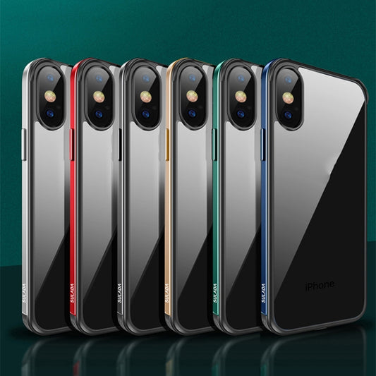 For iPhone XS Max SULADA Shockproof Aviation Aluminum Metal Frame + Nano Glass + TPU Protective Case(Red) - More iPhone Cases by SULADA | Online Shopping UK | buy2fix