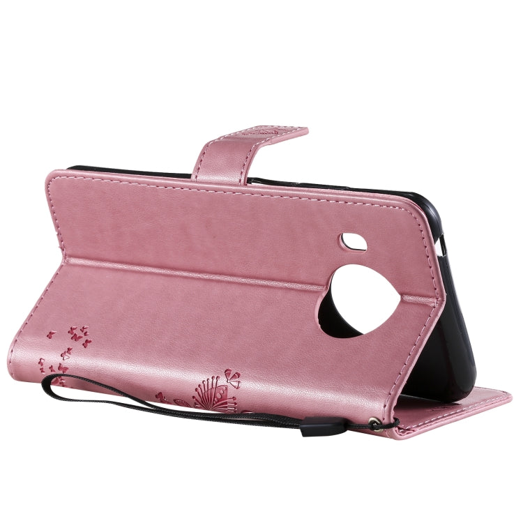 For Nokia X20 Tree & Cat Pattern Pressed Printing Horizontal Flip PU Leather Case with Holder & Card Slots & Wallet & Lanyard(Pink) by buy2fix