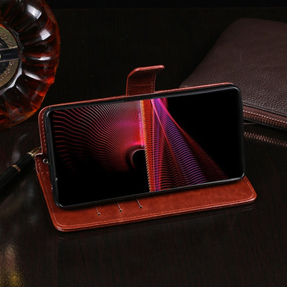 For Sony Xperia 5 III idewei Crazy Horse Texture Horizontal Flip Leather Case with Holder & Card Slots & Wallet(Blue) - Sony Cases by idewei | Online Shopping UK | buy2fix