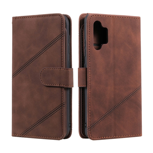 For Samsung Galaxy A32 4G Skin Feel Business Horizontal Flip PU Leather Case with Holder & Multi-Card Slots & Wallet & Lanyard & Photo Frame(Brown) by buy2fix