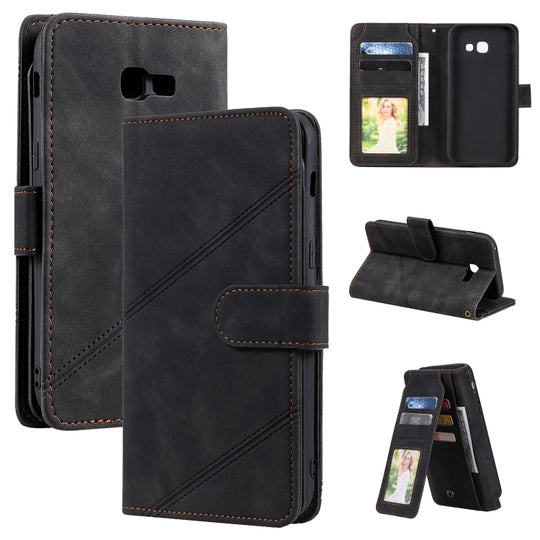 For Samsung Galaxy A5 2017 Skin Feel Business Horizontal Flip PU Leather Case with Holder & Multi-Card Slots & Wallet & Lanyard & Photo Frame(Black)