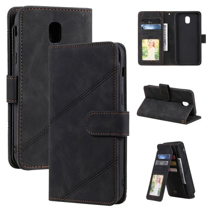 For Samsung Galaxy J5 2017 Skin Feel Business Horizontal Flip PU Leather Case with Holder & Multi-Card Slots & Wallet & Lanyard & Photo Frame(Black) by buy2fix
