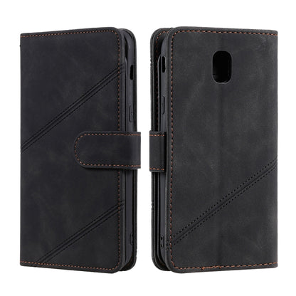 For Samsung Galaxy J5 2017 Skin Feel Business Horizontal Flip PU Leather Case with Holder & Multi-Card Slots & Wallet & Lanyard & Photo Frame(Black) by buy2fix