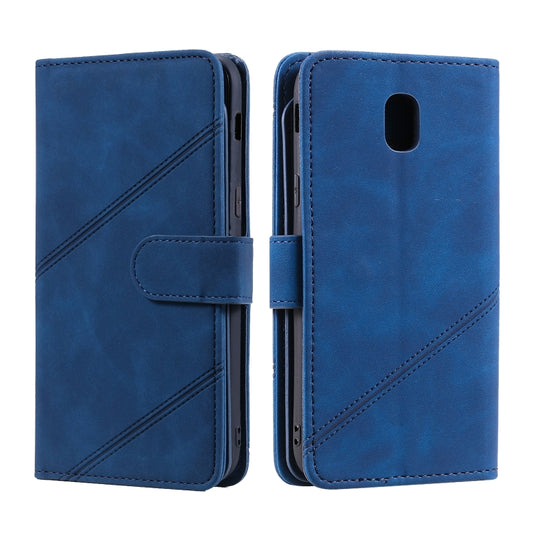 For Samsung Galaxy J5 2017 Skin Feel Business Horizontal Flip PU Leather Case with Holder & Multi-Card Slots & Wallet & Lanyard & Photo Frame(Blue) by buy2fix