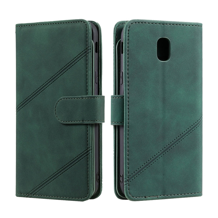 For Samsung Galaxy J5 2017 Skin Feel Business Horizontal Flip PU Leather Case with Holder & Multi-Card Slots & Wallet & Lanyard & Photo Frame(Green) by buy2fix
