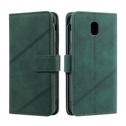 For Samsung Galaxy J5 2017 Skin Feel Business Horizontal Flip PU Leather Case with Holder & Multi-Card Slots & Wallet & Lanyard & Photo Frame(Green) by buy2fix