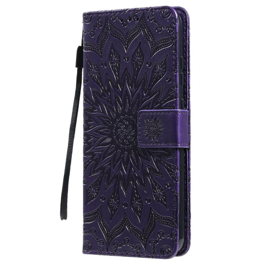 For Nokia 5.3 Sun Embossing Pattern Horizontal Flip Leather Case with Card Slot & Holder & Wallet & Lanyard(Purple) by buy2fix
