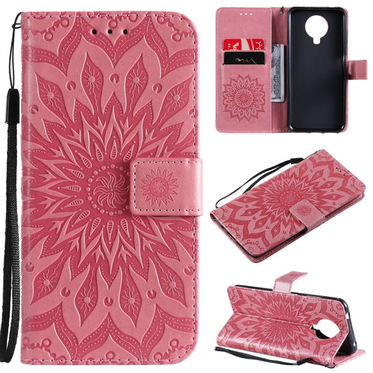 For Nokia 6.3 / G20 / G10 Sun Embossing Pattern Horizontal Flip Leather Case with Card Slot & Holder & Wallet & Lanyard(Pink) by buy2fix