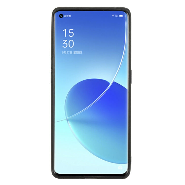 For OPPO Reno6 Pro 5G Double Buckle PU + TPU Shockproof Magnetic Protective Case with Card Slot & Holder(Black) by buy2fix