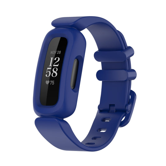 xDfind For Fitbit Ace 3 / Inspire2 Silicone Integrated Watch Band(Dark Blue) - Watch Bands by xDfind | Online Shopping UK | buy2fix