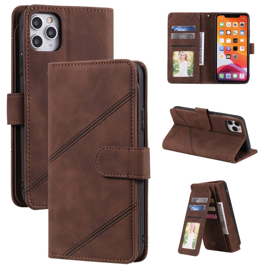 For iPhone 11 Skin Feel Business Horizontal Flip PU Leather Case with Holder & Multi-Card Slots & Wallet & Lanyard & Photo Frame (Brown) by buy2fix