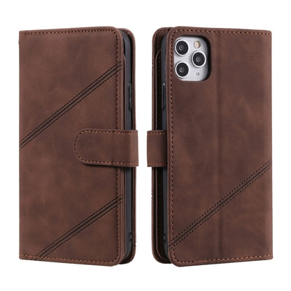 For iPhone 11 Skin Feel Business Horizontal Flip PU Leather Case with Holder & Multi-Card Slots & Wallet & Lanyard & Photo Frame (Brown) by buy2fix
