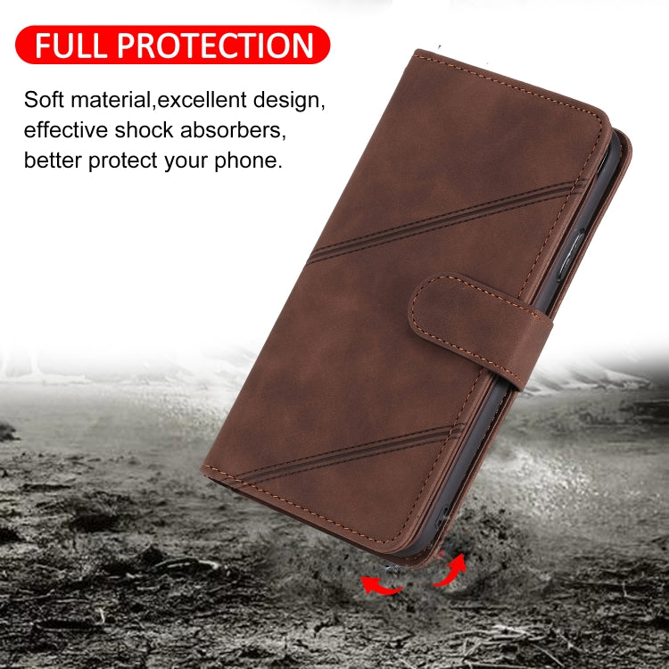 For iPhone 11 Skin Feel Business Horizontal Flip PU Leather Case with Holder & Multi-Card Slots & Wallet & Lanyard & Photo Frame (Brown) by buy2fix