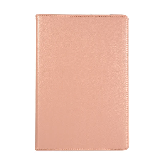 For Samsung Galaxy Tab S7 FE T730 Litchi Texture Horizontal Flip 360 Degrees Rotation Leather Case with Holder(Rose Gold) by buy2fix