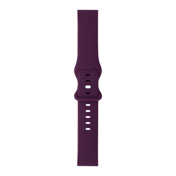 For Huawei Watch GT 2 42mm 8-buckle Silicone Watch Band(Dark Purple) by buy2fix