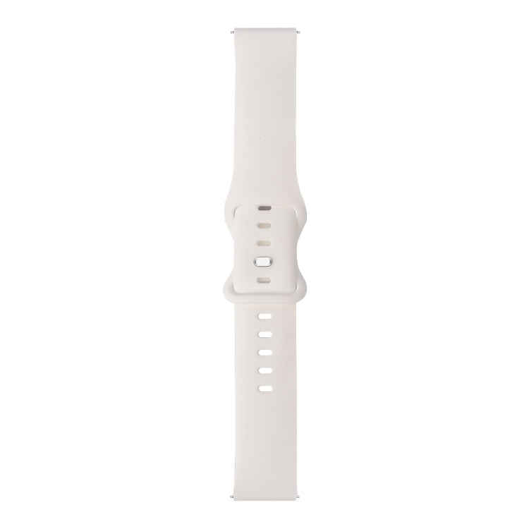 For Huawei Watch GT 2 42mm 8-buckle Silicone Watch Band(White) by buy2fix
