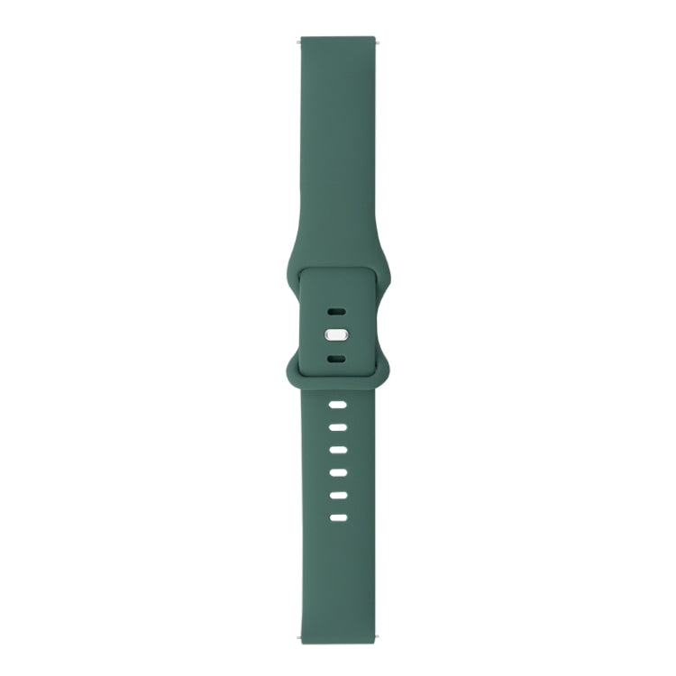 For Huawei Watch GT 2 42mm 8-buckle Silicone Watch Band(Pine Needle Green) by buy2fix