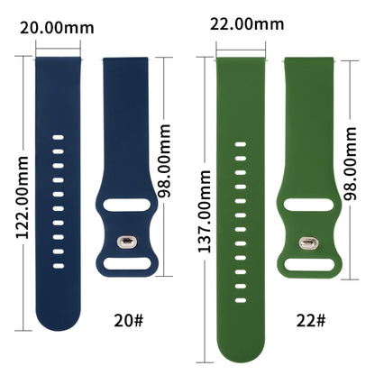 For Huawei Watch GT 2 42mm 8-buckle Silicone Watch Band(Pine Needle Green) by buy2fix