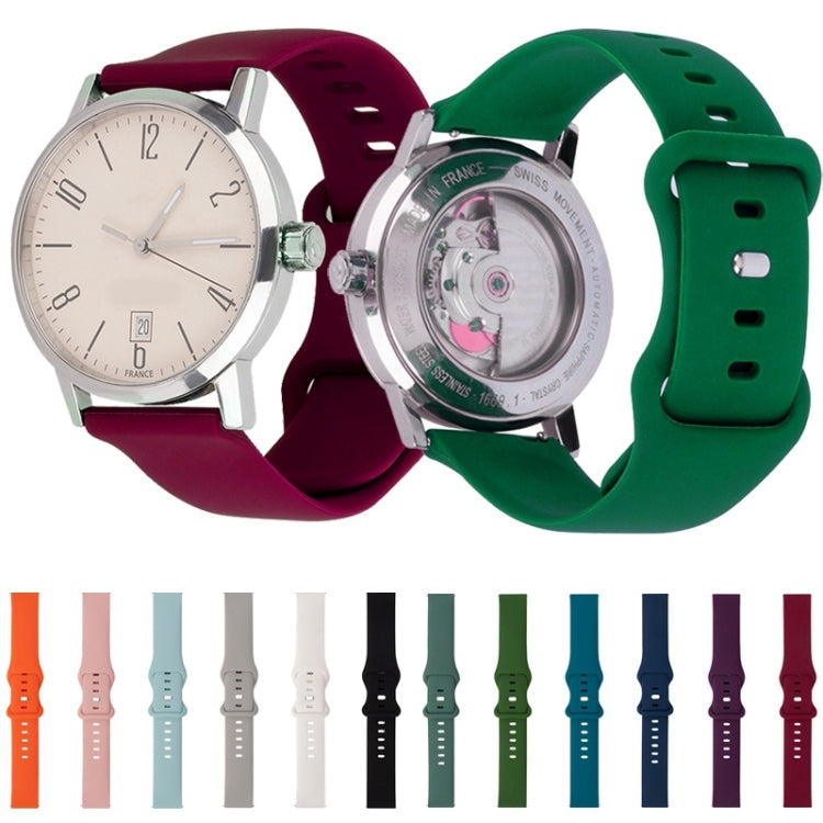 For Huawei Watch GT 2 46mm 8-buckle Silicone Watch Band(Black) by buy2fix