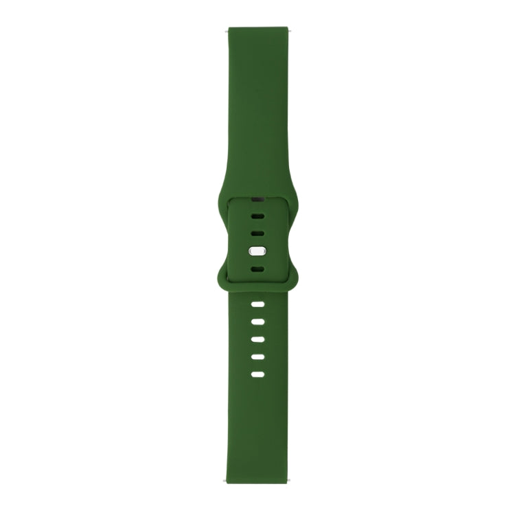 For Huawei Watch GT 2e 46mm 8-buckle Silicone Watch Band(Army Green) by buy2fix