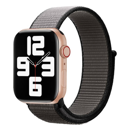 For Apple Watch Series 7 41mm / 6 & SE & 5 & 4 40mm / 3 & 2 & 1 38mm Color Matching Nylon Watch Band(Black + Grey) by buy2fix