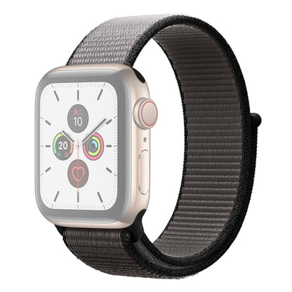 For Apple Watch Series 7 41mm / 6 & SE & 5 & 4 40mm / 3 & 2 & 1 38mm Color Matching Nylon Watch Band(Black + Grey) by buy2fix