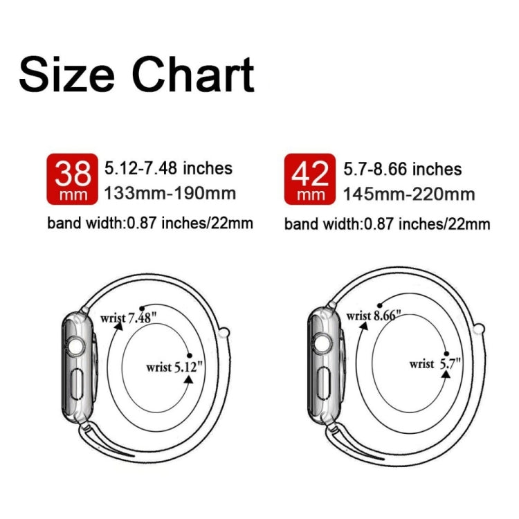 For Apple Watch Series 7 41mm / 6 & SE & 5 & 4 40mm / 3 & 2 & 1 38mm Color Matching Nylon Watch Band(Black + Grey) by buy2fix