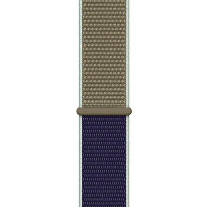For Apple Watch Series 7 41mm / 6 & SE & 5 & 4 40mm / 3 & 2 & 1 38mm Color Matching Nylon Watch Band(Blue + Green) by buy2fix