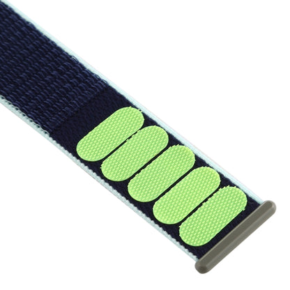 For Apple Watch Series 7 41mm / 6 & SE & 5 & 4 40mm / 3 & 2 & 1 38mm Color Matching Nylon Watch Band(Blue + Green) by buy2fix