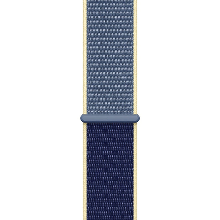For Apple Watch Series 7 41mm / 6 & SE & 5 & 4 40mm / 3 & 2 & 1 38mm Color Matching Nylon Watch Band(Blue + Yellow) by buy2fix