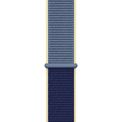 For Apple Watch Series 7 41mm / 6 & SE & 5 & 4 40mm / 3 & 2 & 1 38mm Color Matching Nylon Watch Band(Blue + Yellow) by buy2fix