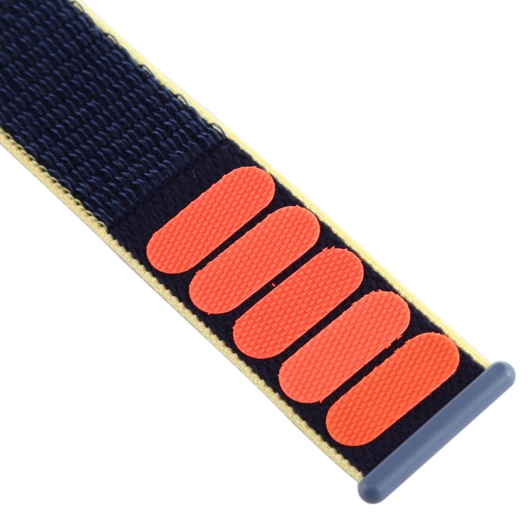 For Apple Watch Series 7 41mm / 6 & SE & 5 & 4 40mm / 3 & 2 & 1 38mm Color Matching Nylon Watch Band(Blue + Yellow) by buy2fix