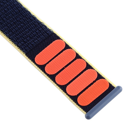 For Apple Watch Series 7 41mm / 6 & SE & 5 & 4 40mm / 3 & 2 & 1 38mm Color Matching Nylon Watch Band(Blue + Yellow) by buy2fix