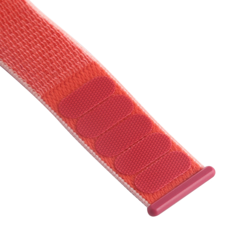 For Apple Watch Series 7 41mm / 6 & SE & 5 & 4 40mm / 3 & 2 & 1 38mm Color Matching Nylon Watch Band(Orange + Rose Red) by buy2fix