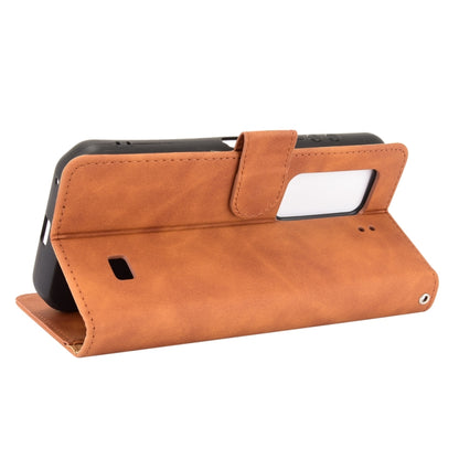 For Ulefone Armor 11T 5G Solid Color Skin Feel Magnetic Buckle Horizontal Flip Calf Texture PU Leather Case with Holder & Card Slots & Wallet(Brown) by buy2fix