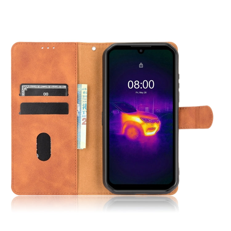 For Ulefone Armor 11T 5G Solid Color Skin Feel Magnetic Buckle Horizontal Flip Calf Texture PU Leather Case with Holder & Card Slots & Wallet(Brown) by buy2fix