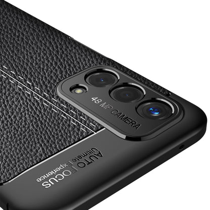 For OnePlus Nord N200 5G Litchi Texture TPU Shockproof Case(Black) - OnePlus Cases by buy2fix | Online Shopping UK | buy2fix
