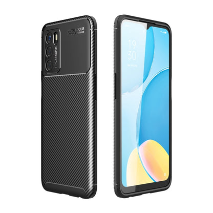 For OPPO A16 Carbon Fiber Texture Shockproof TPU Case(Black) by buy2fix