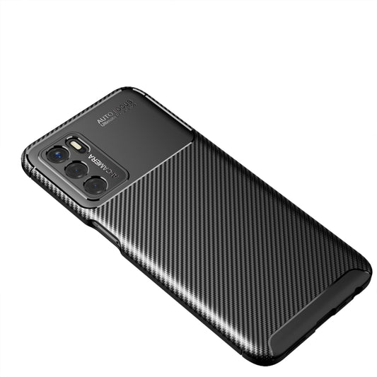 For OPPO A16 Carbon Fiber Texture Shockproof TPU Case(Black) by buy2fix