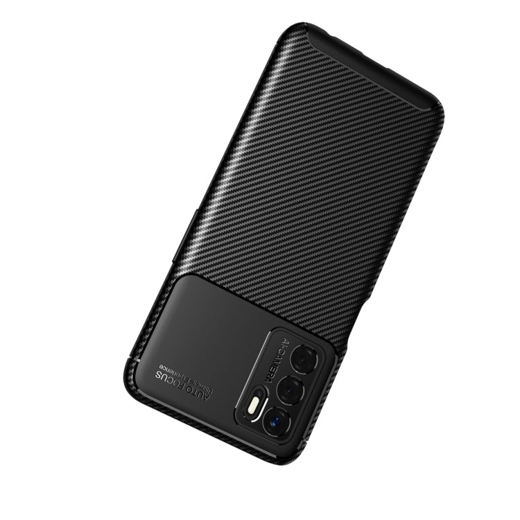 For OPPO A16 Carbon Fiber Texture Shockproof TPU Case(Black) by buy2fix