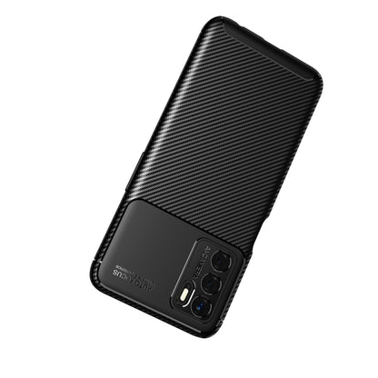 For OPPO A16 Carbon Fiber Texture Shockproof TPU Case(Black) by buy2fix