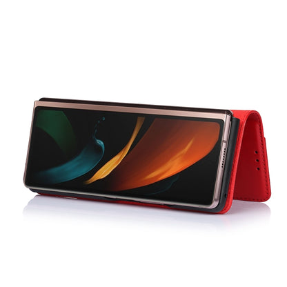 For Samsung Galaxy Z Fold2 5G 2 In 1 Crazy Horse Texture Split Horizontal Flip Leather Case with Holder & Card Slot(Red) by buy2fix