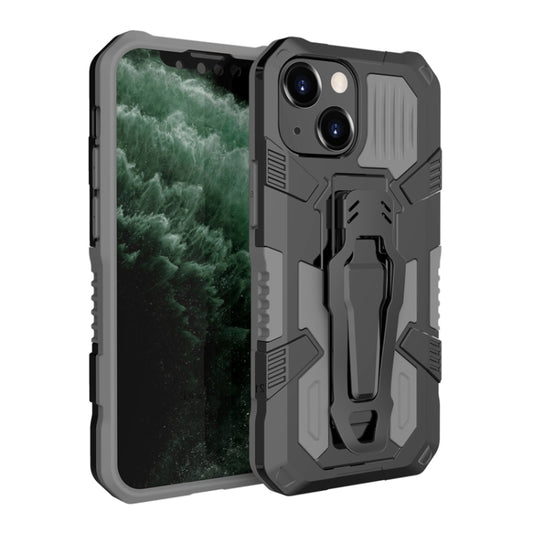 For iPhone 13 mini Machine Armor Warrior Shockproof PC + TPU Protective Case (Grey) by buy2fix
