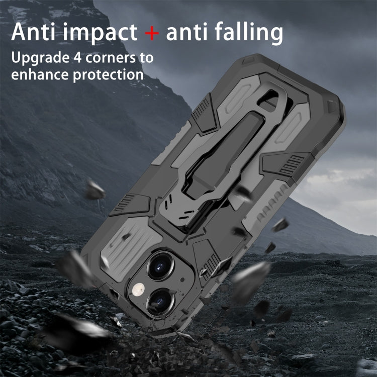 For iPhone 13 mini Machine Armor Warrior Shockproof PC + TPU Protective Case (Grey) by buy2fix